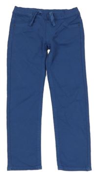 Chrpově modré teplákové riflové kalhoty POCOPIANO