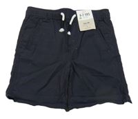 Nové - tmavomodré cargo PULL ON plátěné kraťasy Denim Co.