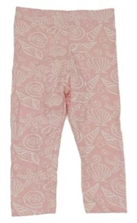 Světlerůžové legíny s mušličkami KIDS