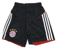 Černo-bílé funkční fotbalové kraťasy FC Bayern München Adidas