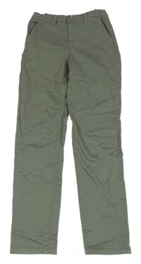 Khaki chino slim fit teplákové kalhoty WE
