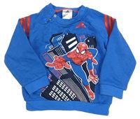 Modrá mikina se Spidermanem a logem Adidas