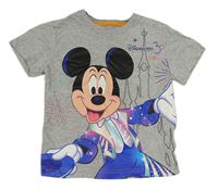 Šedé melírované tričko s Mickeym Disney