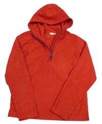 Červená fleecová funkční mikina s kapucí Mountain Warehouse