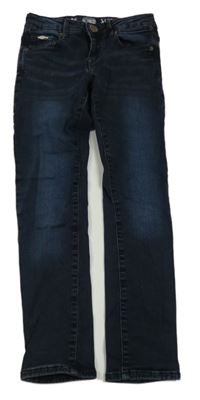 Tmavomodré slim fit rifle Petrol