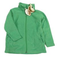 Nové - Zelená fleecová propínací mikina