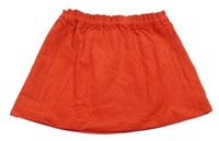 Červená manšestrová sukně
