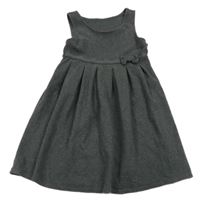 Tmavošedé melírované teplákové šaty s mašlí M&S