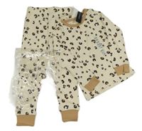 Nové - Krémové vzorované žebrované pyžamo Dunnes