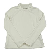 Bílý žebrovaný rolák Shein