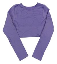 Levandulové sportovní crop triko Primark