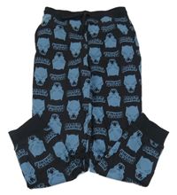 Černé tepláky s logy Black Panthera Marvel