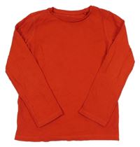 Červené žebrované triko Tu