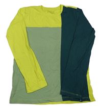 Limetkovo-zeleno-tmavozelené triko Fitz