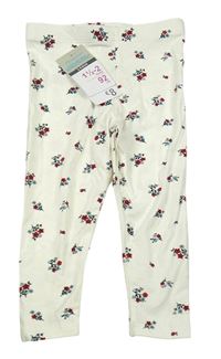Nové - Smetanové květované legíny Primark