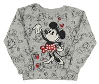 Šedá melírovaná mikina s Minnie Disney
