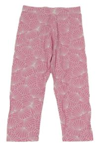 Růžové capri legíny s mušlemi Kids