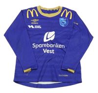 Tmavofialové sportovní funčkní triko s potiskem Umbro