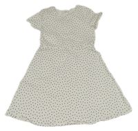 Bílé plátěné šaty se srdíčky