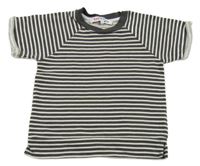 Antracitovo-smetanové pruhované teplákové tričko Red Wagon