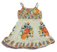 Nové - Světležluto-barevné květované lehké šaty River Island