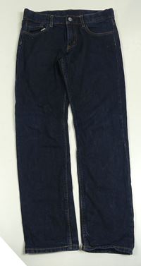 Tmavomodré slim fit rifle H&M