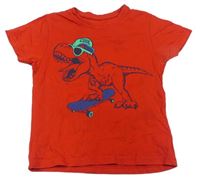 Červené tričko s dinosaurem PRIMARK
