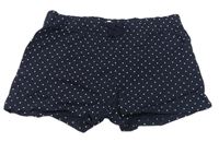 Tmavomodré puntíkaté kraťasy H&M