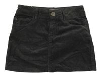 Tmavošedá manšestrová sukně Zara