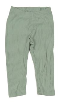 Mintové žebrované legíny H&M