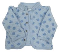 Modrá vzorovaná propínací mikina