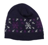 Fialová pletená funkční čepice s vločkami Mountain Warehouse