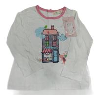 Nové - bílé triko s domečkem 