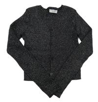 Černo-stříbrný propínací crop svetr Primark