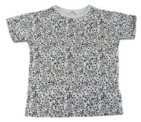Světlešedé melírované vzorované tričko s levharty M&S