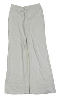 Bílé flare tepláky H&M