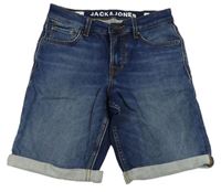 Tmavomodré riflové kraťasy Jack & Jones