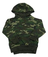 Khaki army mikina s kapucí Little kids