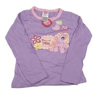 Nové - Fialové triko s nápisem a koníkem - My little pony 
