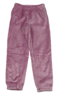 Fialové plyšové tepláky Cool&young