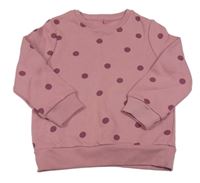 Růžová puntíkatá mikina George