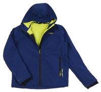 Tmavomodrá softshellová bunda s kapucí CMP