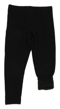 Černé zateplené legíny Primark