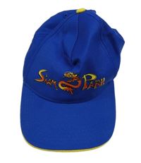 Tmavomodrá kšiltovka s nápisem a drakem 