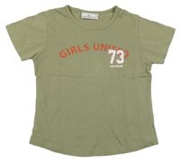 Khaki tričko s nápisem a číslem Tom Tailor