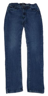 Tmavomodré skinny rifle 