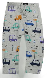 Světlešedé lehké tepláky s auty Matalan