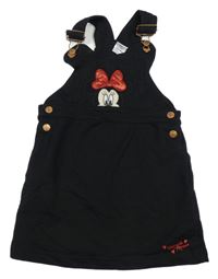 Černé teplákové laclové šaty s Minnie 