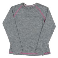 Šedo-růžové melírované sportovní triko H&M