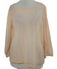 Dámská růžová puntíkovaná tylová halenka New Look 